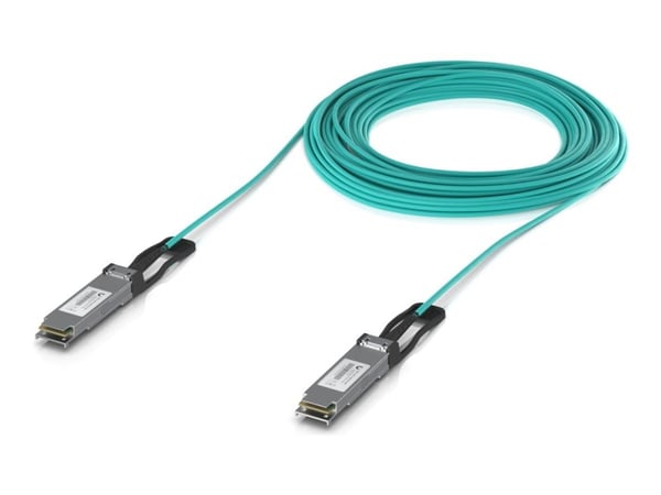 Ubiquiti - 100GBase-AOC direkte tilkoblingskabel - QSFP28 (hann) til QSFP28 (hann) - 30 m - 30 m - 3 mm - fiberoptisk - OM3 - up to 100 Gbps data t...