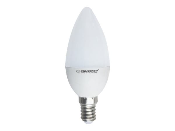 Esperanza - LED-lyspære - form: C37 - E14 - 4 W (ekvivalent 35 W) - klasse A+ - varmt hvitt lys - 3000 K