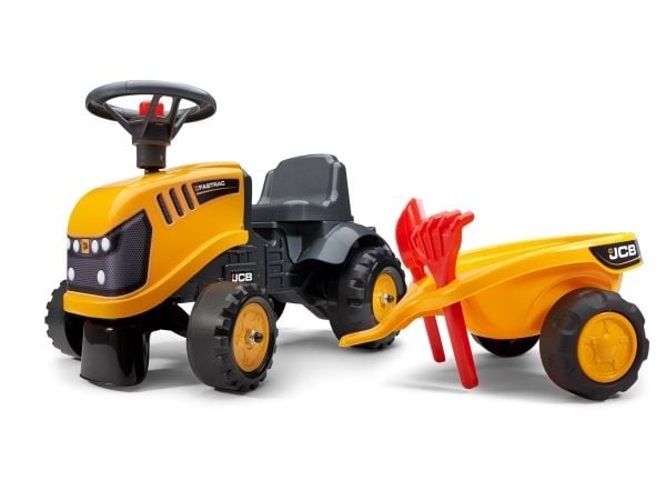 FALK JCB Orange traktor med henger fra 1m