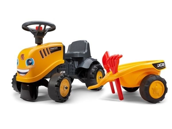 FALK JCB Orange traktor med henger fra 1m
