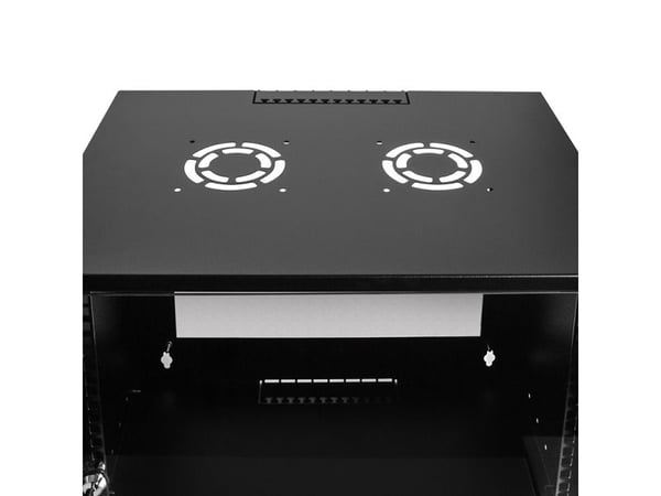 19" väggmonteringsbox ECO, 4U, monterad, svart