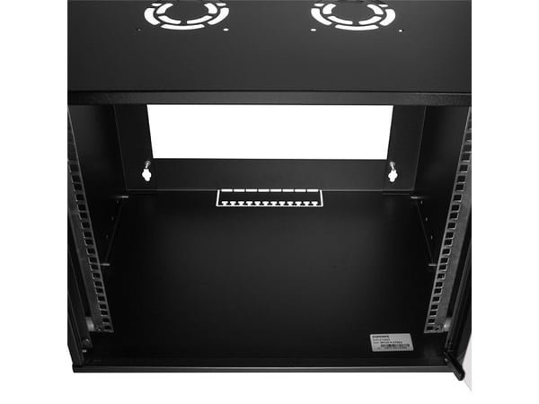 19" väggmonteringsbox ECO, 4U, monterad, svart