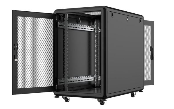 Lanview by Logon - Rack skåp - 600 x 1000 mm, server line - fristående - svart, RAL 9005 - 19"