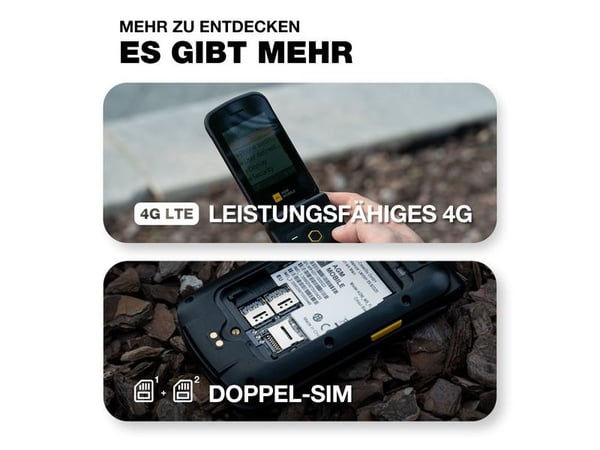 AGM M8 FLIP, Avattava, Kaksois-SIM, 7,11 cm (2.8"), 1500 mAh, Musta