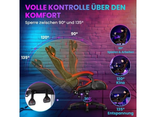 Extralink Gaming | Gaming stol | kontorstol, svingbar, kube, sort/rød, G-522