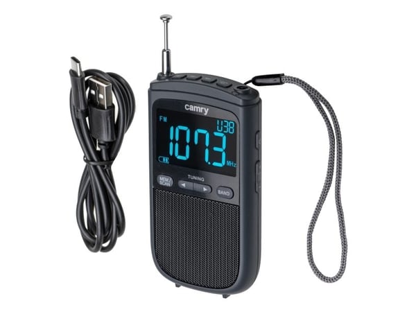 Camry Premium CR 1905, Bærbar, AM, FM, 87,5 - 108 MHz, 520 - 1710 kHz, LCD, USB Type-C