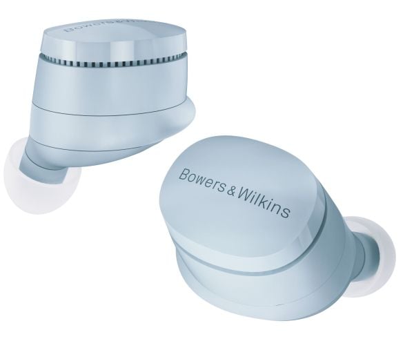 Bowers & Wilkins Pi6 - True wireless-hodetelefoner med mikrofon - i øret - Bluetooth - aktiv støydemping - isbreblå