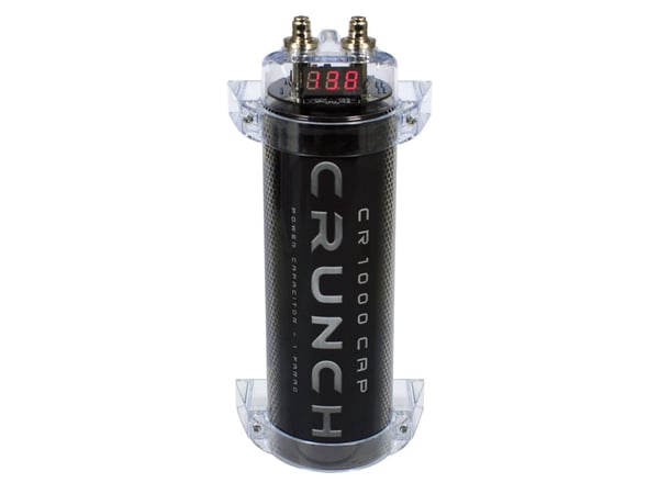 Crunch CR1000CAP, Lieriömäinen, DC, 1 kpl, Musta, Harmaa, Läpinäkyvä, 1000000000 nF, 11 - 14.5 V