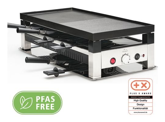 Solis 7611210977476, 8 person(er), Rustfritt stål, Svart, Hvit, Rektangulær, 275 x 565 mm, Rotasjon