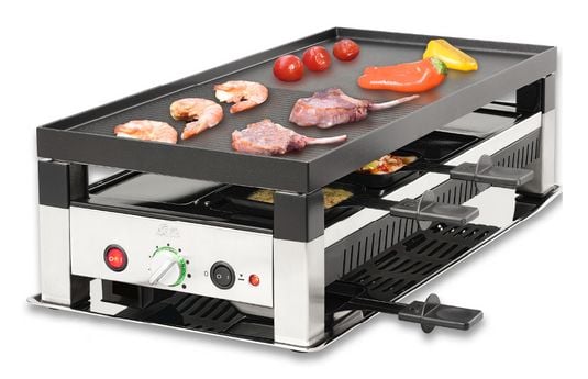 Solis 7611210977476, 8 person(er), Rustfritt stål, Svart, Hvit, Rektangulær, 275 x 565 mm, Rotasjon