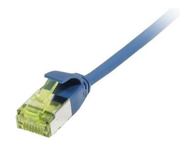 Patchkabel RJ45 CAT6A 500Mhz 3m blå UFTP slimline rund d38mm TPELSZHSuperflex AWG32 med CAT7 råkabel Synergy 21
