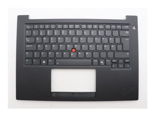 LCFC - Erstatningstastatur for bærbar PC - med Trackpoint - bakbelysning - QWERTY - Dansk - svart - FRU - med toppdeksel - for ThinkPad P14s Gen 5 ...