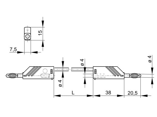 Hirschmann RH-MLN100R, Testausjohdin, Punainen, Messinki, Kupari, Nikkeli, CAT I, PVC-muovi, IEC61010