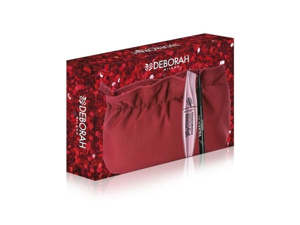 Deborah-set Deborah: 24H Extra, gel pencil eyeliner, svart 1,5 g + My Power, waterproof, volumgivende mascara, svart 14 ml