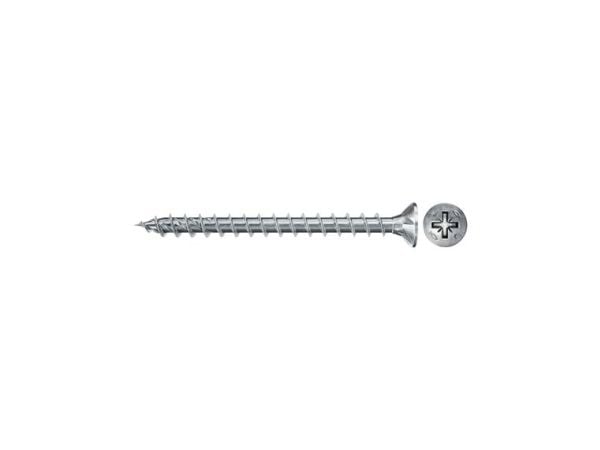 Fischer 670115, Skru, Metall, Tre, Generell nytte, Full tråd, Flathode
