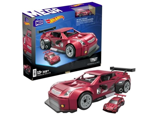 MEGA Hot Wheels Showcase Cadillac ATS-V R, Byggesett, 13 år, Plast, 319 stykker, 950 g