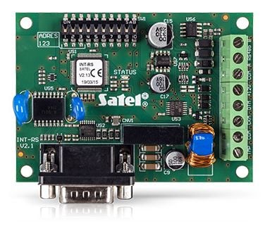 Satel INT-RS Plus, Älykotiportti, Vihreä, Langallinen, 12 V, -10 - 55 °C, 57 mm