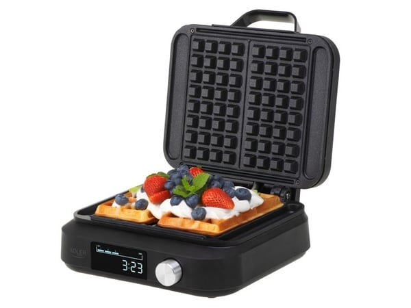 Adler , 2 vafler, firkant, Svart, 0,65 m, 1500 W, 2200 W