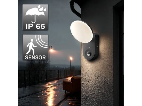 Maclean vegglampe Maclean MCE367 LED vegglampe med PIR sensor