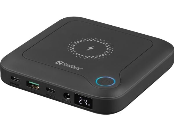 Sandberg - Strømbank - all-in-one - 25000 mAh - 91.2 Wh - 91 watt - 6.7 A - PD - 4 utgangskontakter (power DC jack, 2 x USB-C, USB)