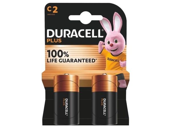 Duracell LR-14, Engångsbatteri, LR14, Alkalisk, 1,5 V, 2 styck