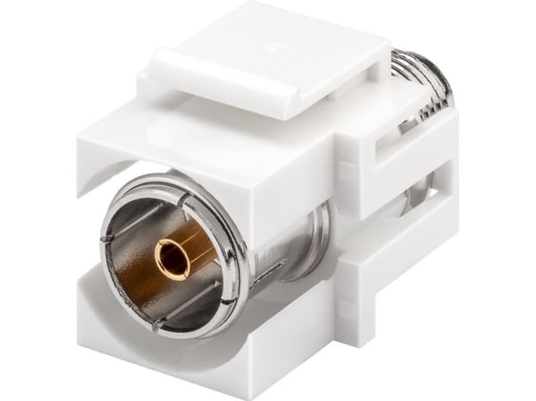 Goobay 79933 - flat - hvit - F-kontakt - hunn til hunn - plast (79933)