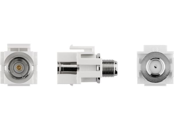 Goobay 79933 - flat - hvit - F-kontakt - hunn til hunn - plast (79933)