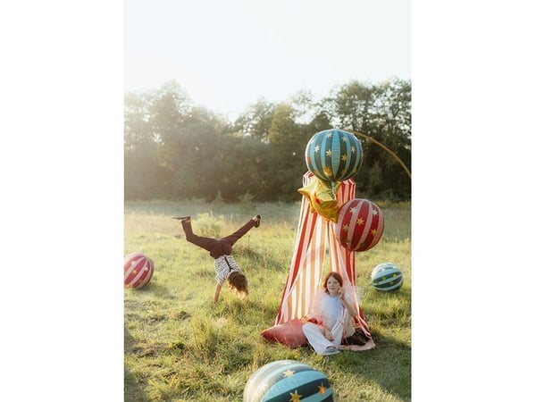 PartyDeco BAL1, Punainen, Valkoinen, Kuvio, 2320 mm, 60 cm, 1 kpl