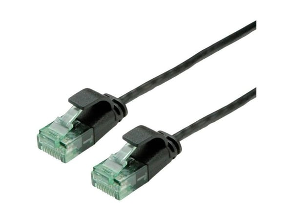 ROLINE 21.45.3451-100, 0,3 m, Cat6a, U/UTP (UTP), RJ-45, RJ-45, Sort