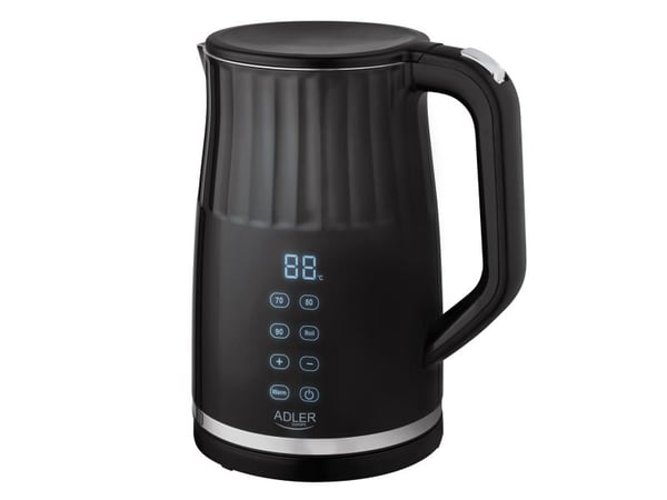 Adler AD 1350, 1,7 l, 1850 W, Svart, Justerbar termostat, Vannivåindikator, Overopphetingsbeskyttelse