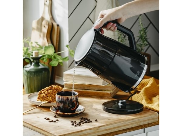 Adler AD 1350, 1,7 l, 1850 W, Svart, Justerbar termostat, Vannivåindikator, Overopphetingsbeskyttelse