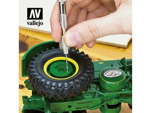 Vallejo T09001, Bitshållare, 0 - 1.2, 1.3 - 2.4, 0.8 - 2.0, 1.8-2.9 mm, Metall, Silver, 1 styck