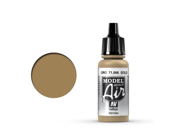 Vallejo 71.066, 17 ml, Kulta, Matta, Pullo