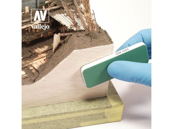 Vallejo T04003, Hiomasieni, Käsikäyttöinen hiontatarvikepakkaus, Moni (pakkaus), Viimeistelytyö, Removing filler, Maalin poistoon, Ruosteenpoisto, ...