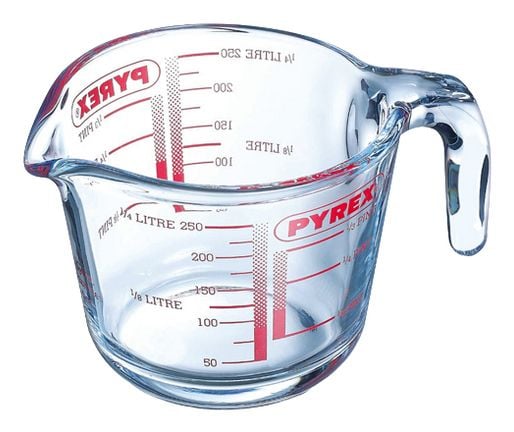 Pyrex 263B000, 0,5 l, Glass, Rød, Gjennomsiktig, -40 - 350 °C, 120 mm, 120 mm Pyrex 263B000, 0,5 l, Glass, Rød, Gjennomsiktig, -40 - 350 °C, 120 mm, 120 mm