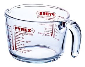Pyrex 263B000, 0,5 l, Glass, Rød, Gjennomsiktig, -40 - 350 °C, 120 mm, 120 mm