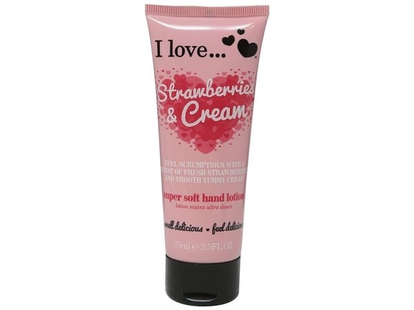 I love I LOVE Super Soft håndlotion, Strawberries Cream, 75 ml
