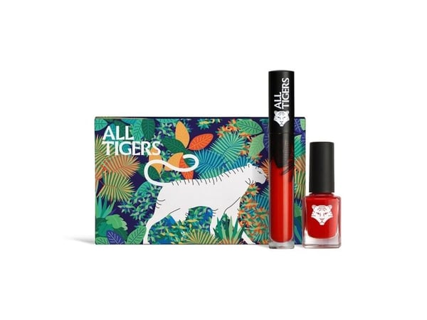 All Tigers Set: Liquid Lipstick 888, Call Me Queen, 8 ml + neglelakk 298, Hit It Big, 11 ml