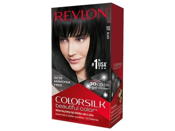 Revlon ColorSilk Permanent Hair Color Dye 10 Black 130ml