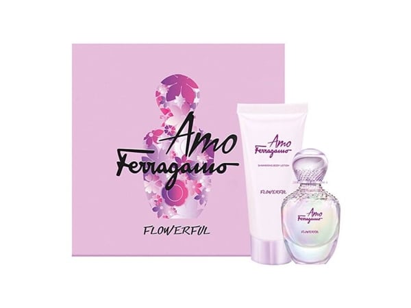Salvatore Ferragamo Amo Ferragamo Flowerful-sett: Eau de Toilette 50 ml + Shimmer + Body Lotion 100 ml