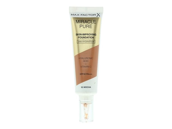 MAX FACTOR Miracle Pure 2-i-1 flytende foundation & serum, Mocha, 93, SPF30, 30 ml