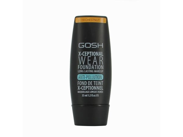 GOSH X-Ceptional Wear, tub, flytande, kastanj, alla hudfärger, universal, anti-aging, återfuktar