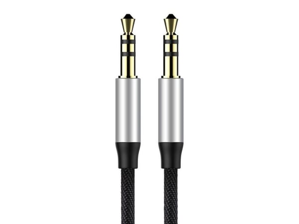 Baseus Jack 3.5mm - Jack 3.5mm kaapeli 1.5m musta (30477-uniw)