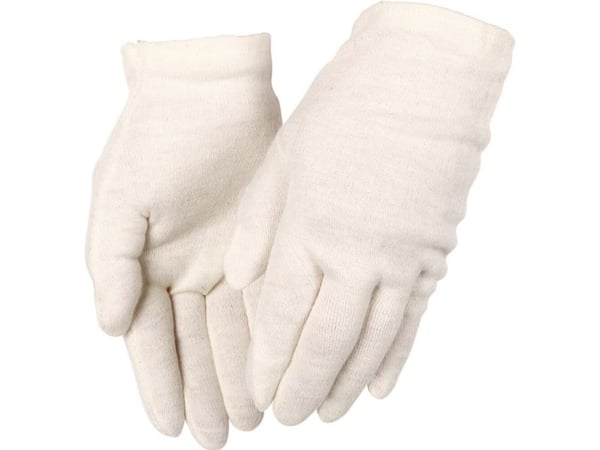 Interlock käsine, THOR, 8, valkoinen, puuvilla/polyesteri - (12 kpl)