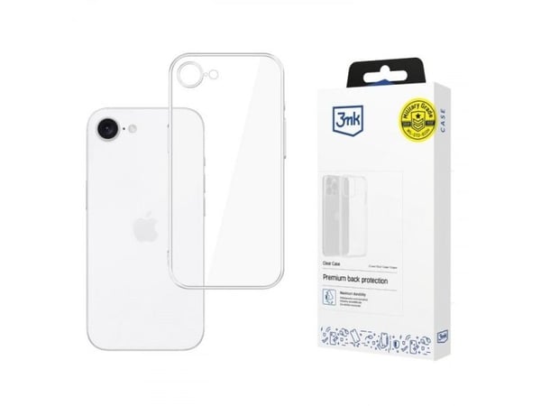 Matkapuhelimen takakuori 3MK iPhone 16e, läpinäkyvä