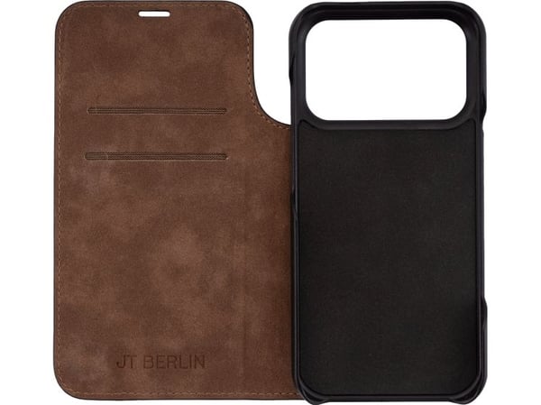 JT BERLIN BookCase Tegel, Lommebok-etui, Apple, iPhone 17 Pro, 16 cm (6.3"), Svart