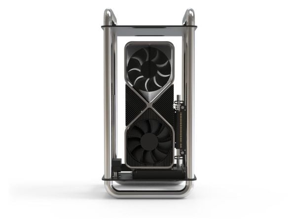 Streacom DA6, Avoin, PC, Kromi, ITX, Mini-ITX, Ruostumaton teräs, 10,5 cm