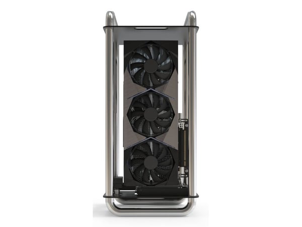 Streacom DA6 XL - SFF - mini-ITX - ingen strømforsyning (ATX / SFX / SFX-L) - krom - USB