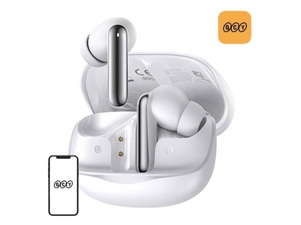 Trådlösa in-ear TWS QCY MeloBuds HT12 Bluetooth 5.4 HFP/A2DP/AVRCP IPX4 (vit)