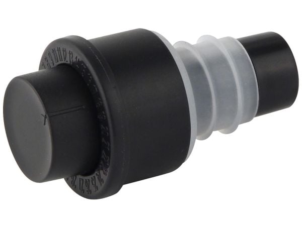 Fackelmann 49605 Bouchon avec Pompe à Vide Plastique/Silicone Noir/Transparent 6 cm